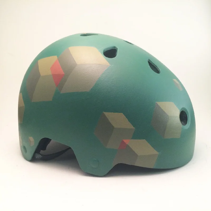 Intersecting Cubes Bike Helmet