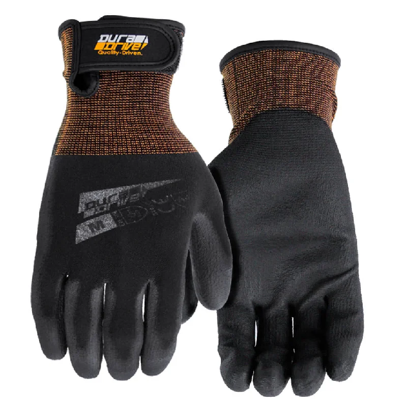 DuraDrive Black SHADE PU Palm Dipped Touch-Screen Work Gloves