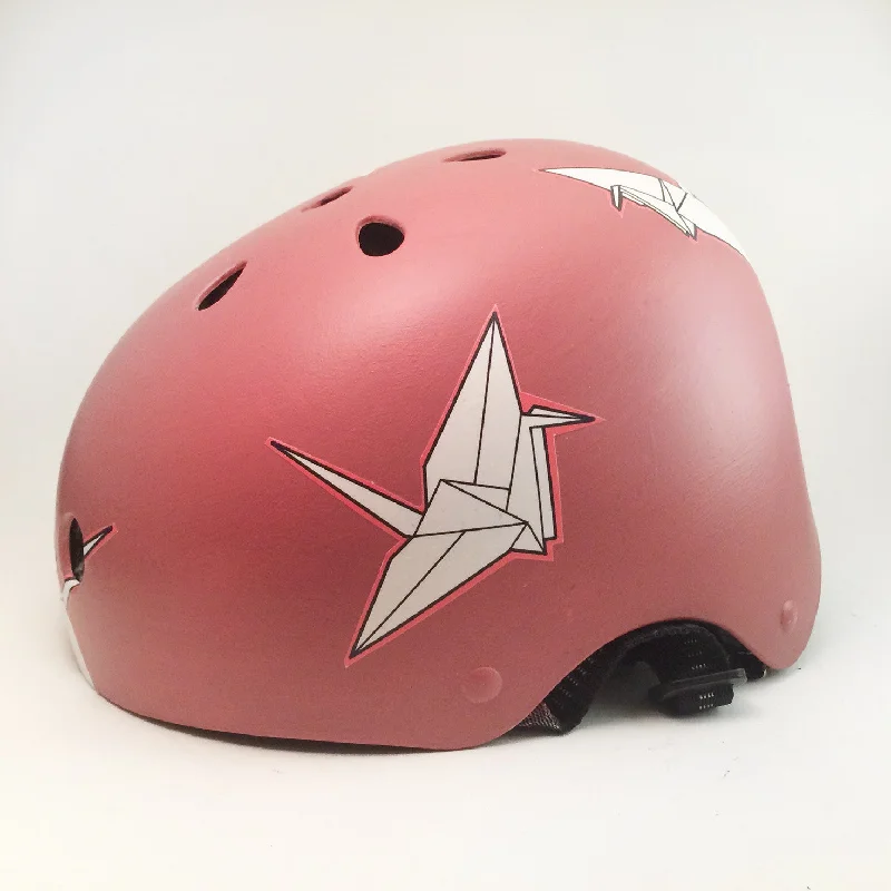 Coral Paper Cranes Bike Helmet