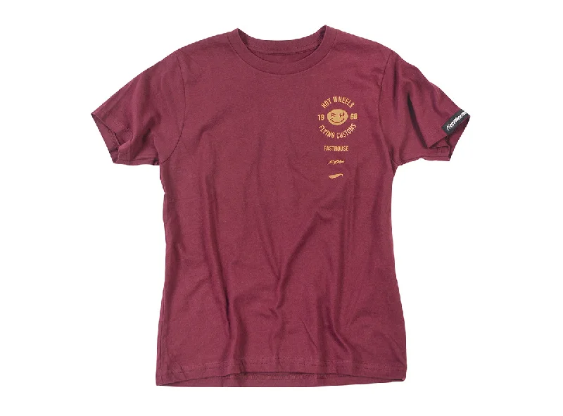 FastHouse Stacked Hot Wheels Tee - Maroon