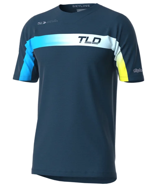 Troy Lee Designs Skyline Short Sleeve MTB Jersey - Jet Fuel - Slate Blue - 2022