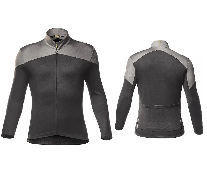 Mavic Cosmic Plain Long Sleeve Road Jersey - Black-Smoked