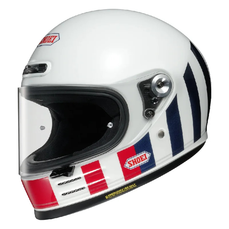 Shoei Glamster Resurrection TC10 White / Red / Blue Retro Full Face Helmet