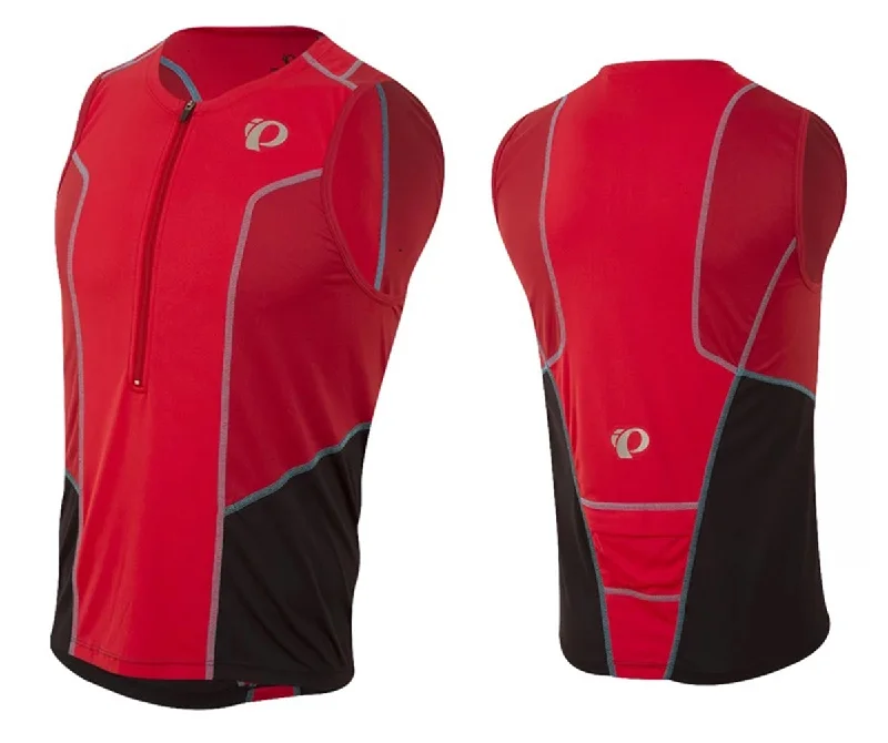 Pearl Izumi Select Pursuit Tri Sleeveless Jersey - True Red-Chili Pepper