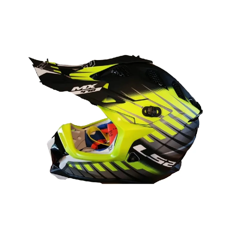 LS2 MX470 Subverter Novo Black Grey Yellow Matt MX Helmet