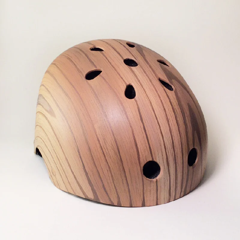 Oak Woodgrain Bike Helmet