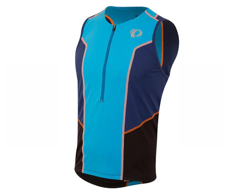 Pearl Izumi Select Pursuit Tri Sleeveless Jersey - Bel Air Blue-Blue Depths