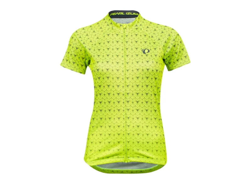 Pearl Izumi Select Escape Short Sleeve Graphic Jersey - Womens - Screaming Yellow-Turbulence Deco