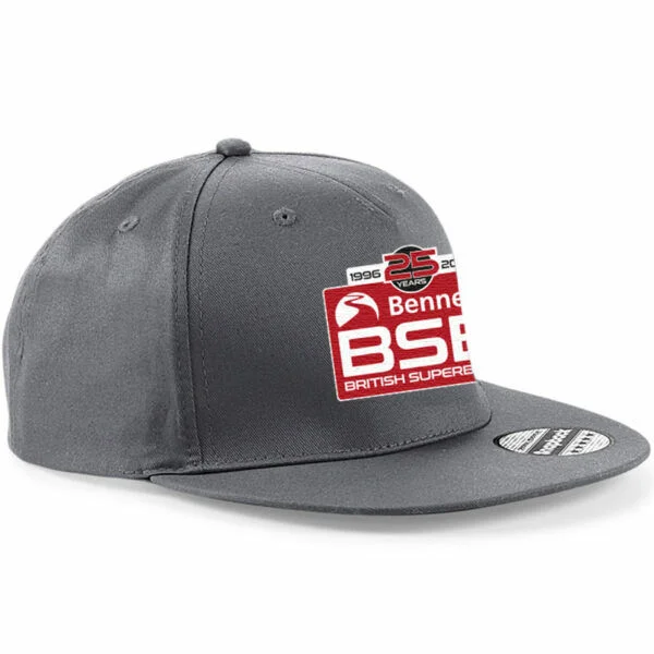 Official British Superbike Baseball Grey Flat Peak Cap - 2021 Bsb