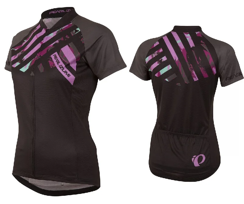 Pearl Izumi LTD Short Sleeve MTB Jersey - Womens - Stripe Shadow Gray