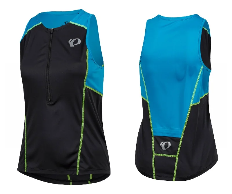 Pearl Izumi Select Pursuit Tri Sleeveless Jersey - Womens - Black-Atomic Blue