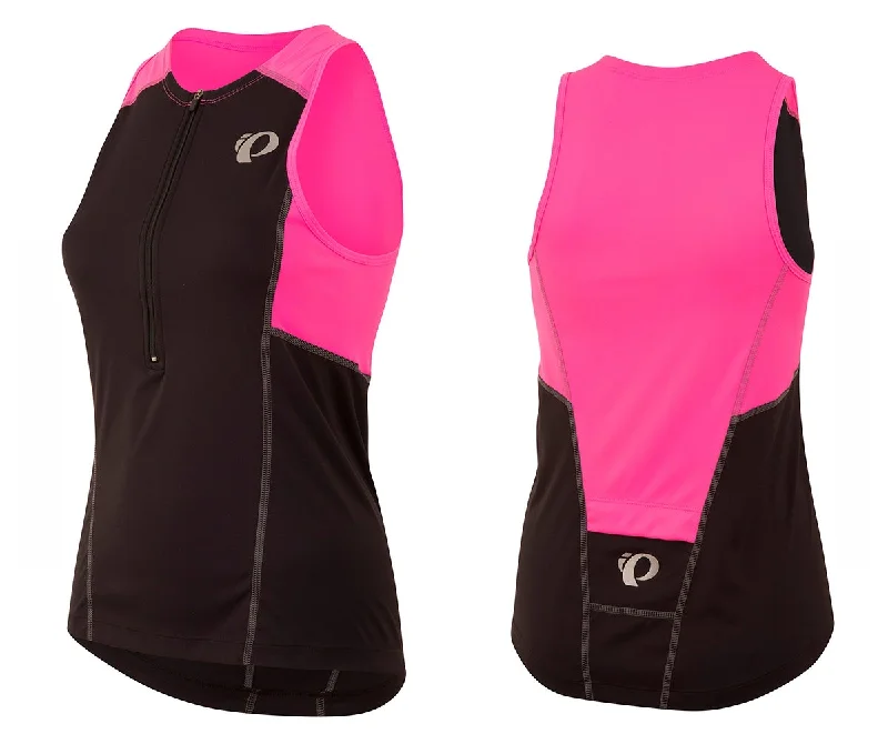 Pearl Izumi Select Pursuit Tri Sleeveless Jersey - Womens - Black-Screaming Pink