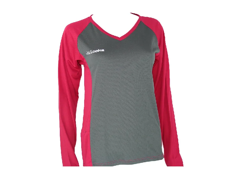 Loeka Kasista Long Sleeve Jersey - Persian Red-Gunmetal