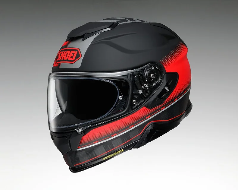 Shoei GT Air 2 Tesseract Matt TC1 Matt Full Face Helmet - Black / Red / Silver