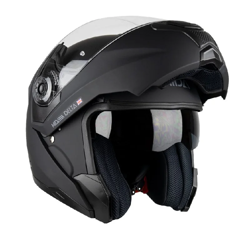 MIDA Delta Flip Front Helmet - Satin Black