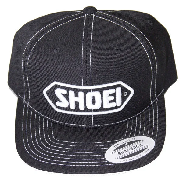 Official Shoei Premium Motorcycle Helmets Baseball Cap Hat - Black (White Logo)