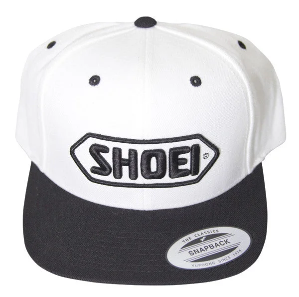 Official Shoei Premium Motorcycle Helmets Baseball Cap Hat - White (Black Logo)