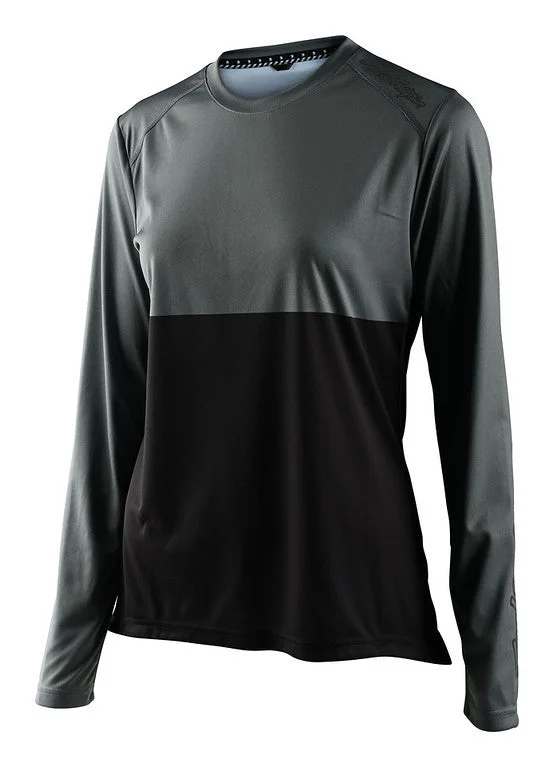 Troy Lee Designs Lilium Long Sleeve MTB Jersey - Womens - Block - Green-Black