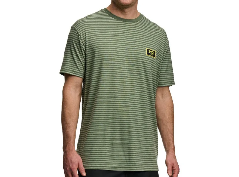 Fox Factory Striped Short Sleeve Tee - Green