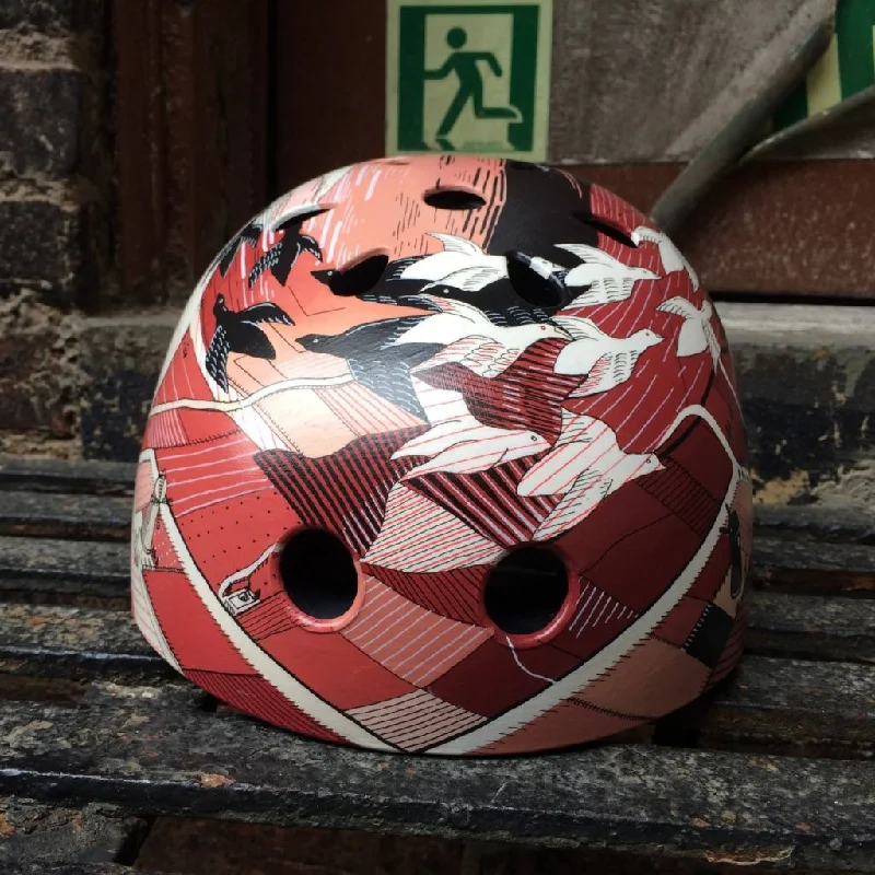 Hand-painted custom bike helmet commission