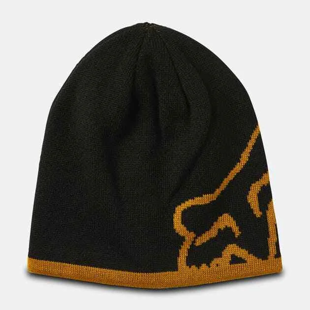 Fox Racing Stream Liner Black/Gold Reversable Beanie - 191972576 034