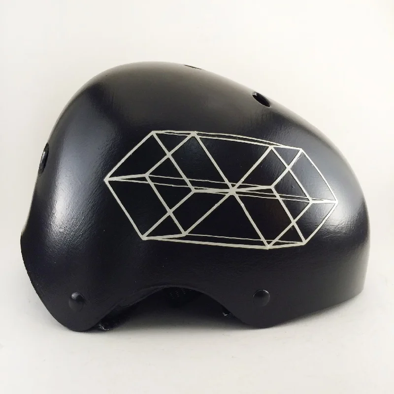 Glow-in-the-dark Hypercubes Bike Helmet