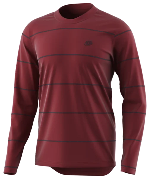 Troy Lee Designs Flowline Long Sleeve MTB Jersey - Revert - Wine