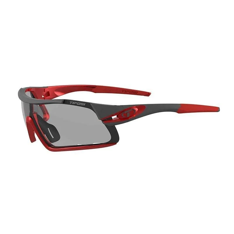 Tifosi Davos Race Red Cycling Sport Sunglasses - Smoke Fototec Lenses