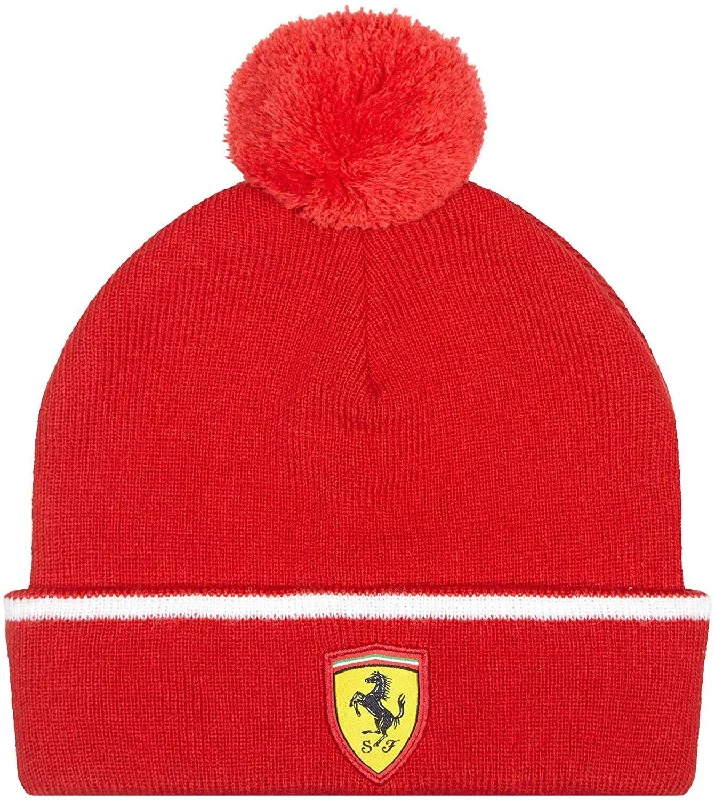 Sf Ferrari Kid's Red Booble Beanie - 130171004 600