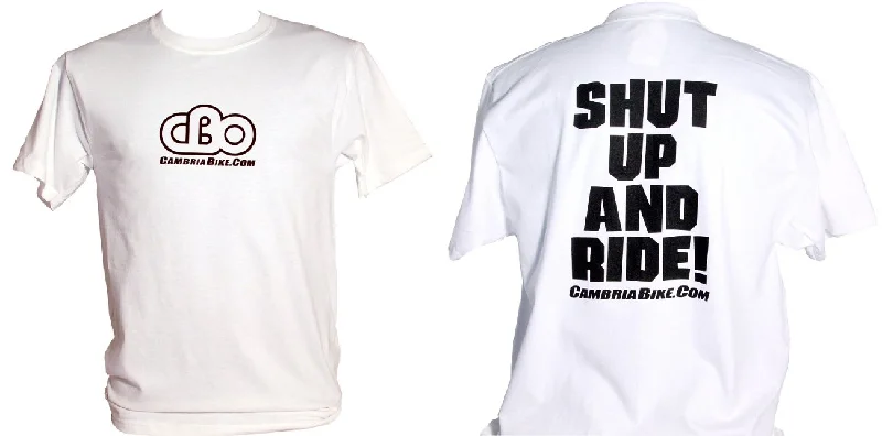 CBO Shut up and Ride Tee Shirt - White