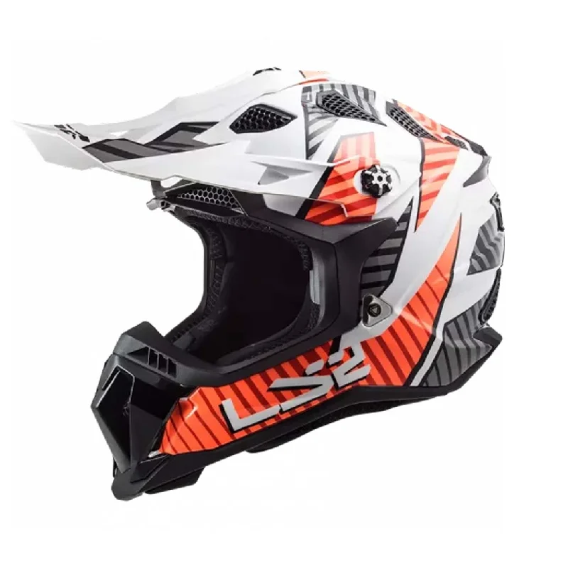 Ls2 Mx700 Evo Astro Matte White Orange Helmet