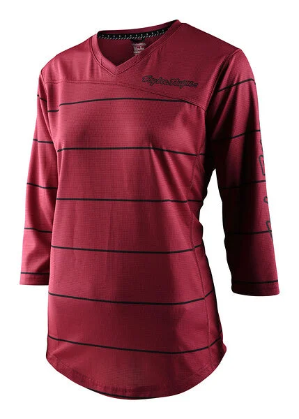 Troy Lee Designs Mischief 3/4 Sleeve MTB Jersey - Womens - Pinstripe - Elderberry