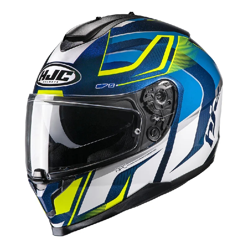 HJC C70 Lantic MC3H Yellow Full Face Helmet