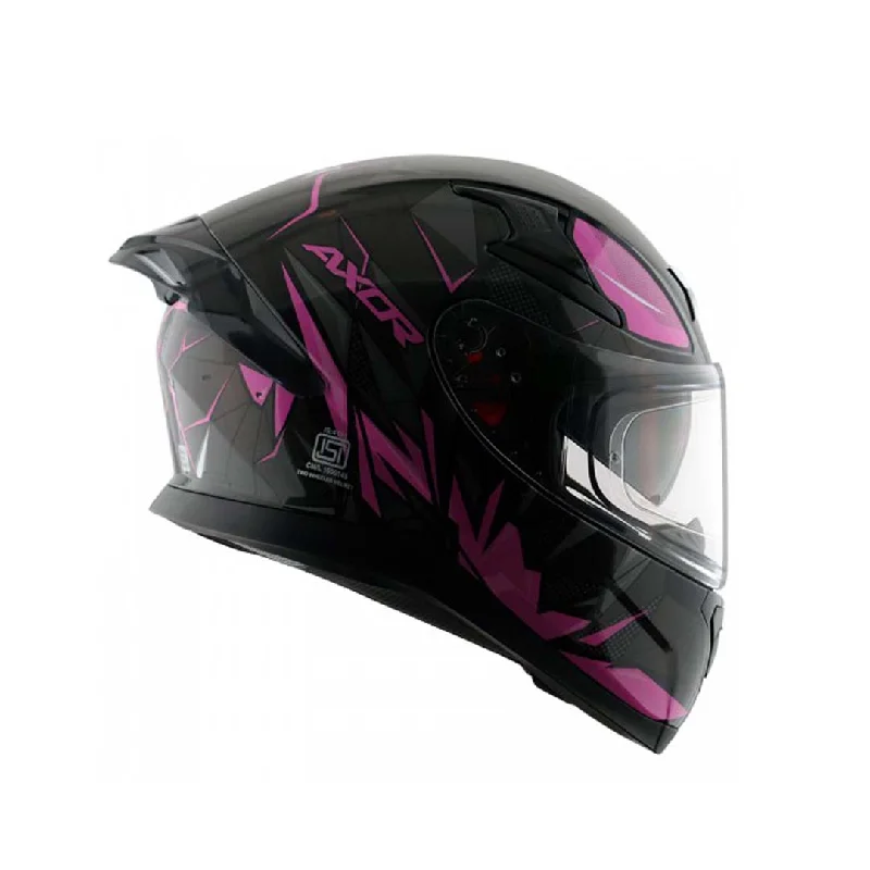 Axor Apex Hunter Gloss Black Pink Helmet