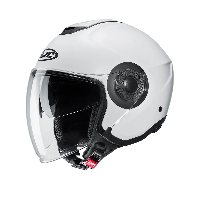 HJC I40 Semi Flat Pearl White DVS Open Face Helmet