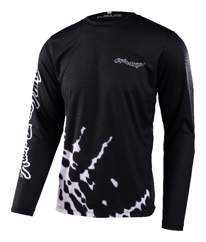 Troy Lee Designs Flowline Long Sleeve MTB Jersey - Big Spin - Black - 2023