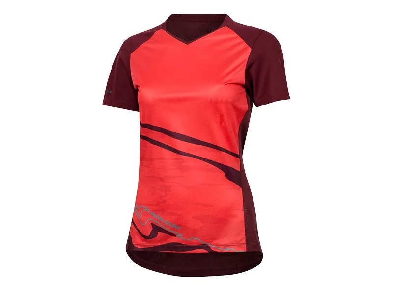 Pearl Izumi Launch Short Sleeve MTB Jersey - Womens - Cayenne-Port Vista