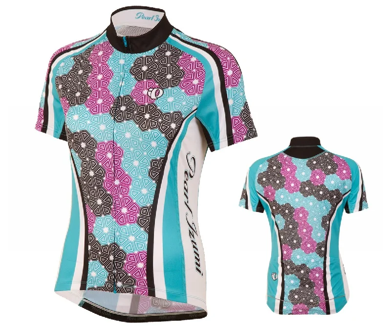 Pearl Izumi Elite LTD Short Sleeve Road Jersey - Womens - Fleur-Scuba Blue