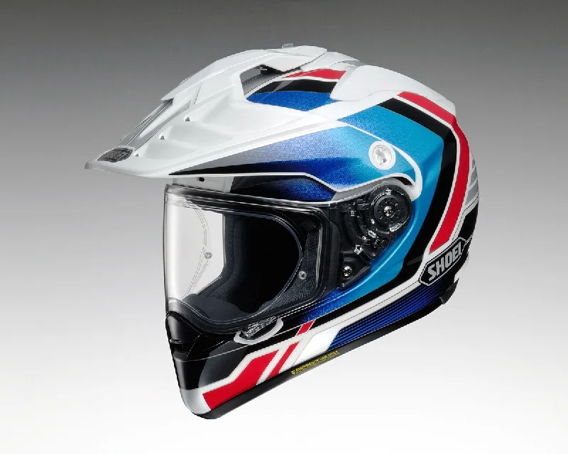 Shoei Hornet ADV Sovereign TC10 Adventure Helmet - White / Blue / Red