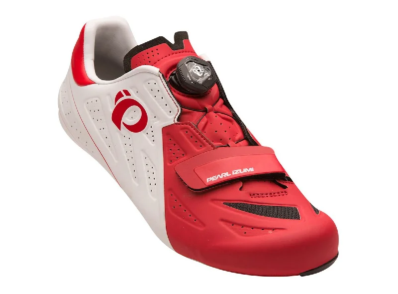 Pearl Izumi Elite v5 Road Shoe - White-True Red