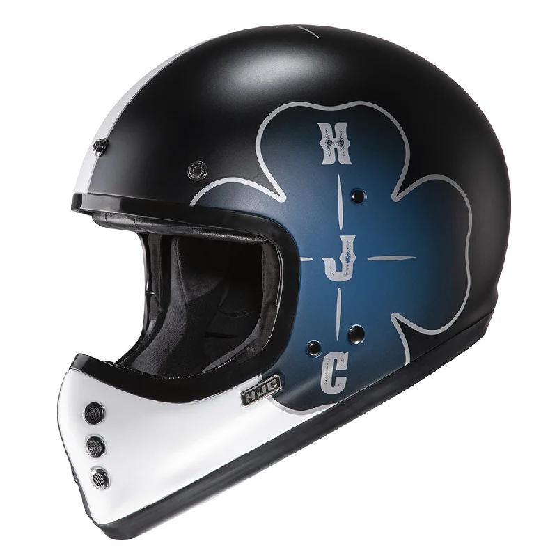 HJC V60 Ofera MC2SF Blue Fiberglass ECE 22.06 Off Road Full Face Helmet