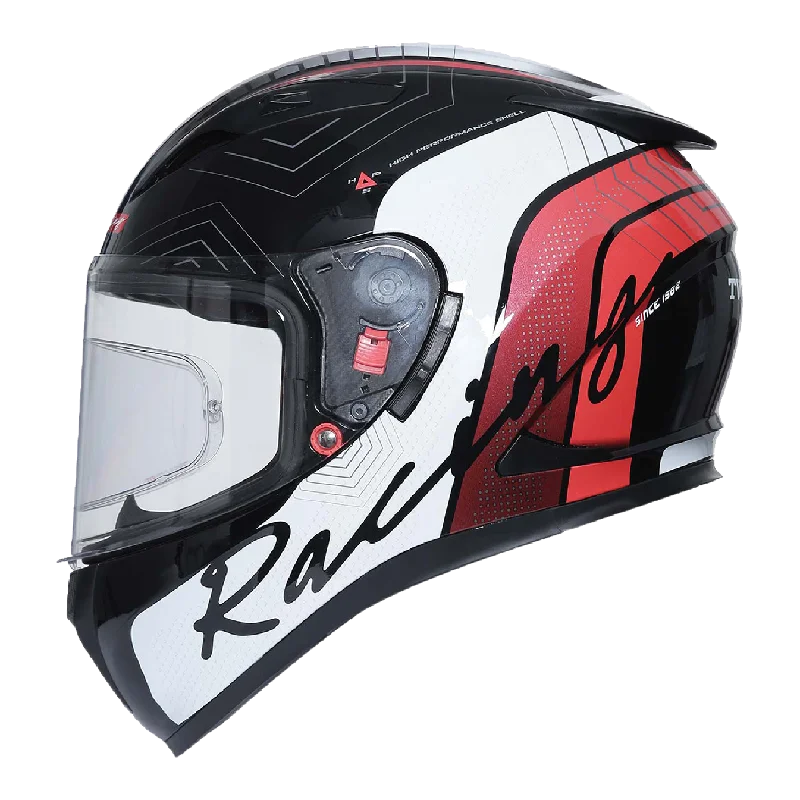 TVS Racing Helmet for Men – Anti-Fog Pin-Lock, Aerodynamic Design & DOT/ISI/ECE Certified – Premium Bike Helmet with Secure Fastening