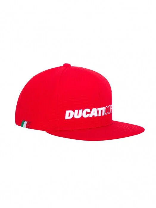 Official Ducati Corse Red Flat Peak Cap - 20 46005