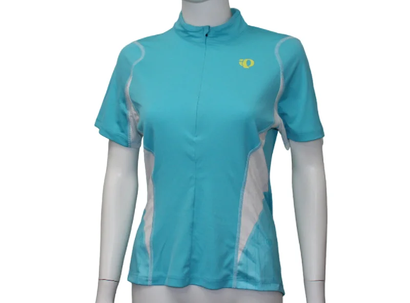 Pearl Izumi Queen Short Sleeve MTB Jersey - Womens - Scuba Blue-White Hex