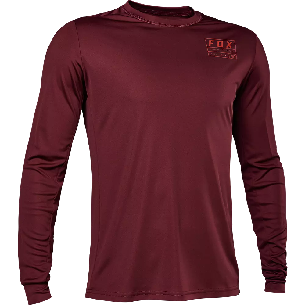 Fox Racing Ranger Long Sleeve MTB Jersey - Swath - Dark Maroon