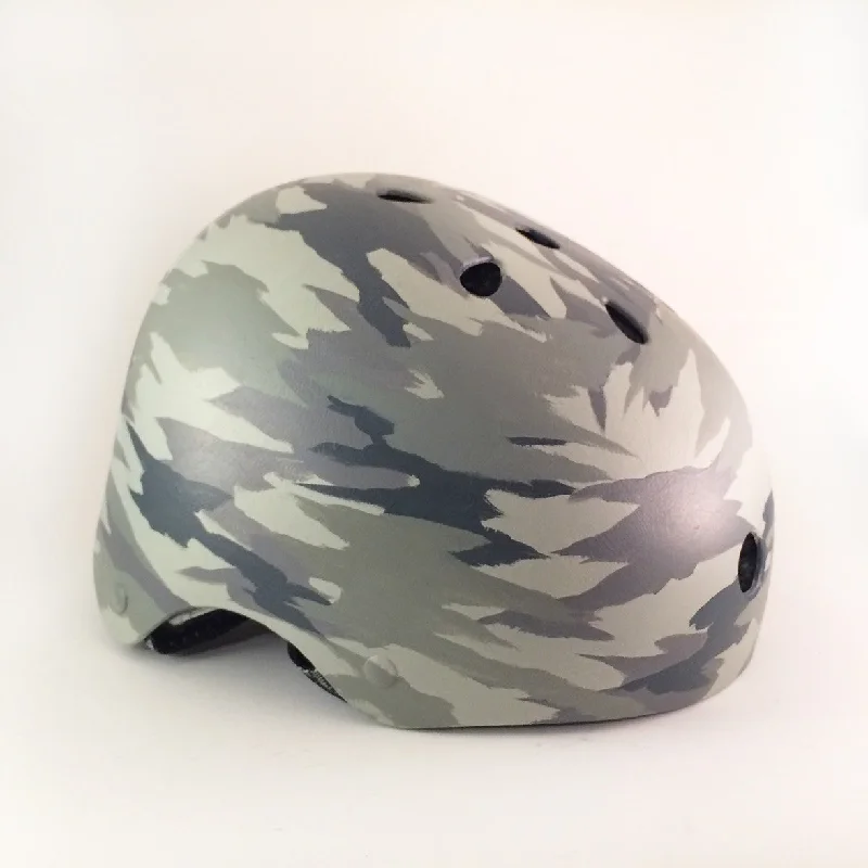 Gray Camouflage Bike Helmet