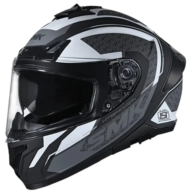 SMK-Typhoon Helmets-RD1-Gloss Black-White/Grey