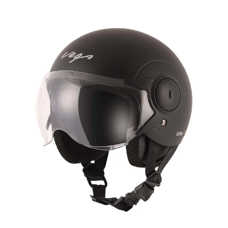 Vega Atom Dull Black With Free Balaclava