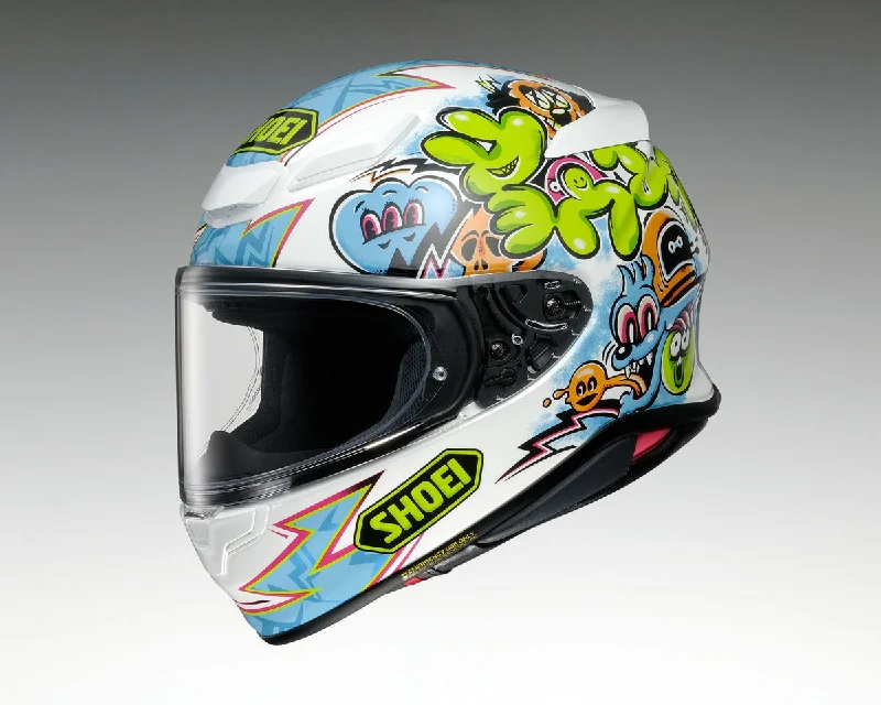 Shoei NXR 2 Mural TC10 Full Face Helmet - White / Blue / Yellow