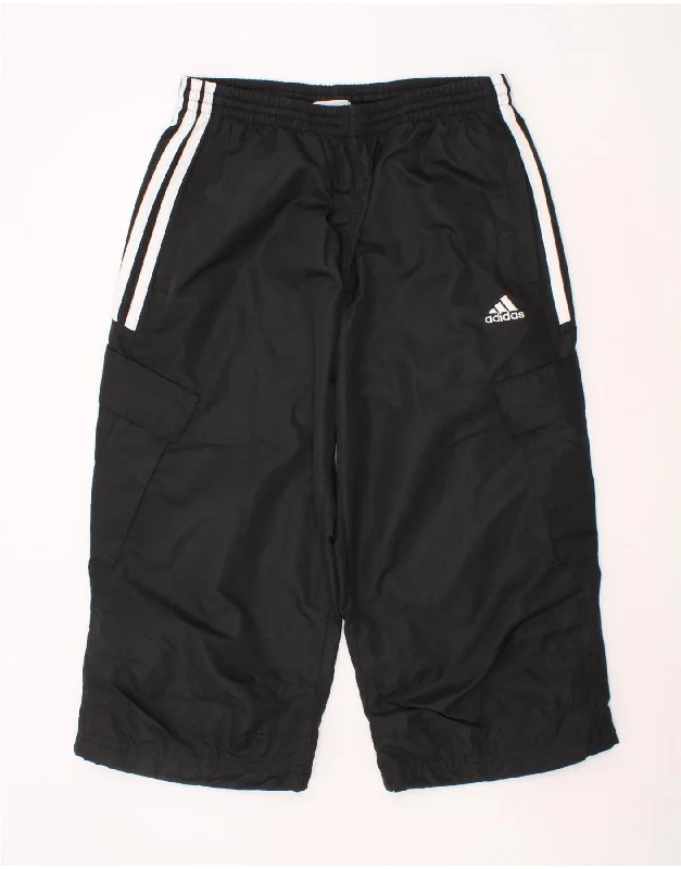 ADIDAS Boys Clima 365 Bermuda Sport Shorts 11-12 Years Black Polyester